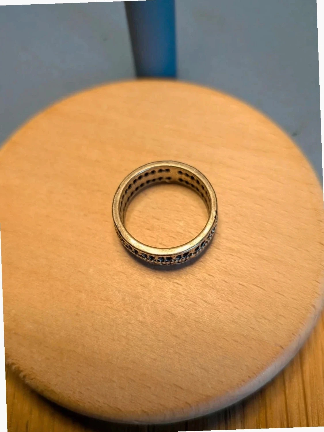 Bague fantaisie argentée. Taille 46 – photo 4